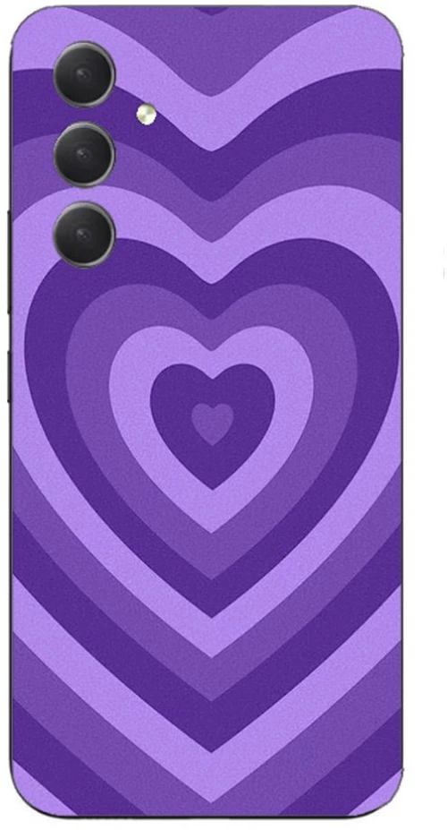 Hearts Silicone Case θήκη για Samsung Galaxy S23 FE purple