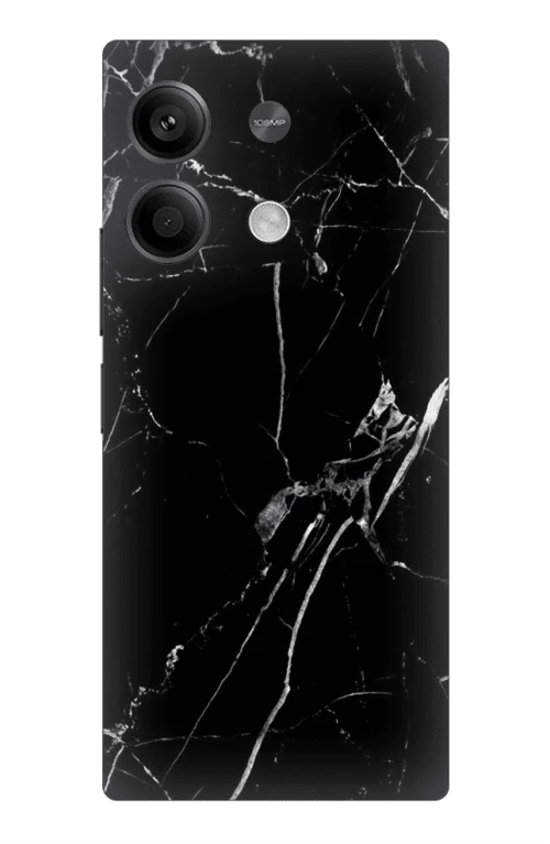 Marble Black Silicone Case θήκη για Xiaomi Poco X6 5G