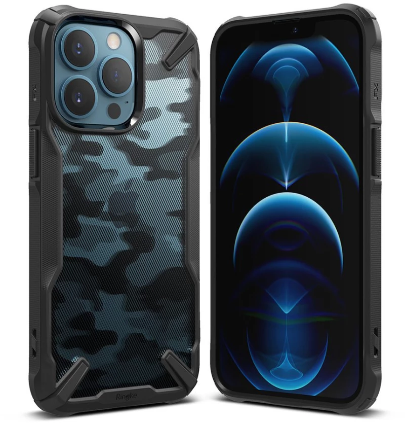 Ringke Fusion X Design durable PC Case with TPU Bumper Θήκη για iPhone 14 Pro camo black