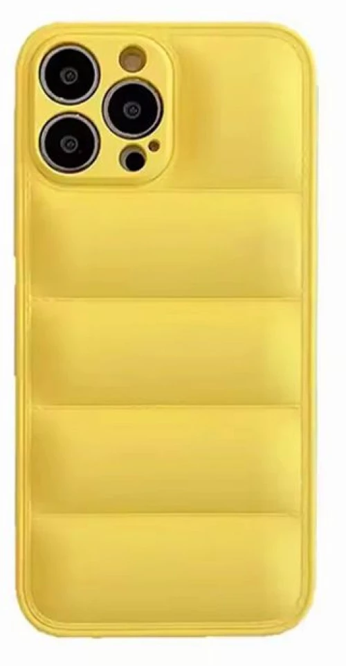 Fashion Soft Touch PUFFER Θήκη για iPhone 14 Pro Max Yellow