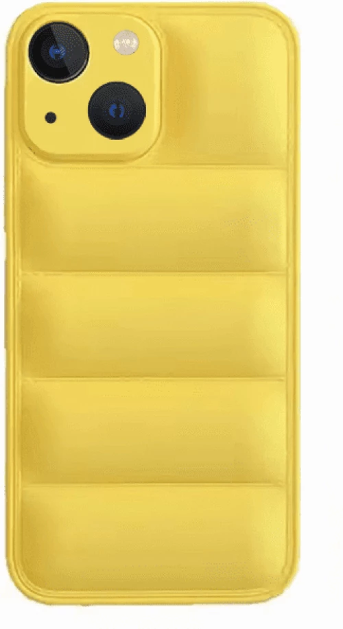 Fashion Soft Touch PUFFER Θήκη για iPhone 15 Yellow
