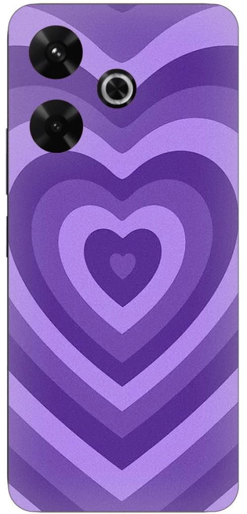 Hearts Purple Silicone Case θήκη για Xiaomi Redmi 13 4G