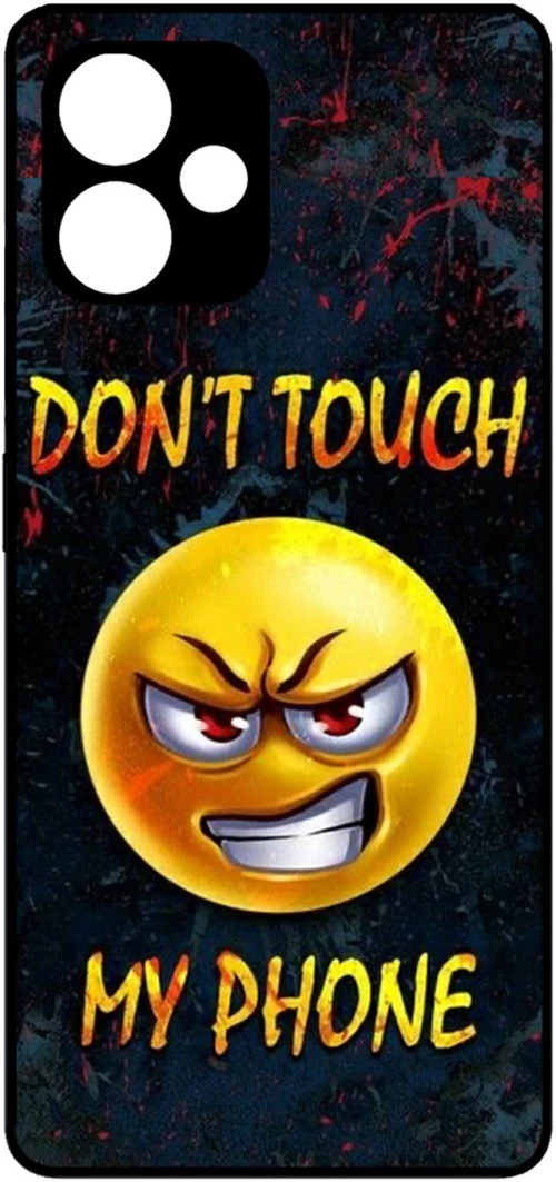 Don't Touch My Phone Emoji Protective Hard Case black Θήκη για Xiaomi Redmi 12 5G