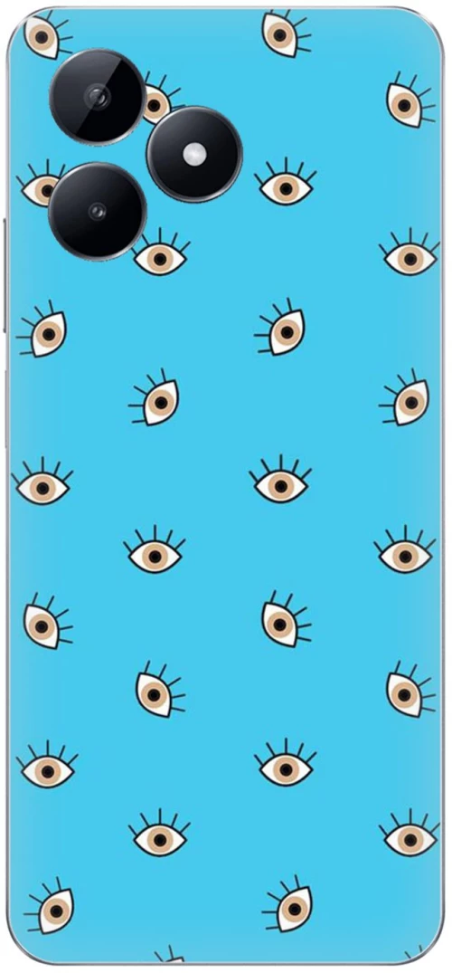 Eyes in Blue Silicone Case θήκη για Realme Note 50