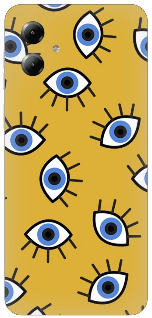 Eyes in Yellow Silicone Case θήκη για Motorola Moto G14 4G