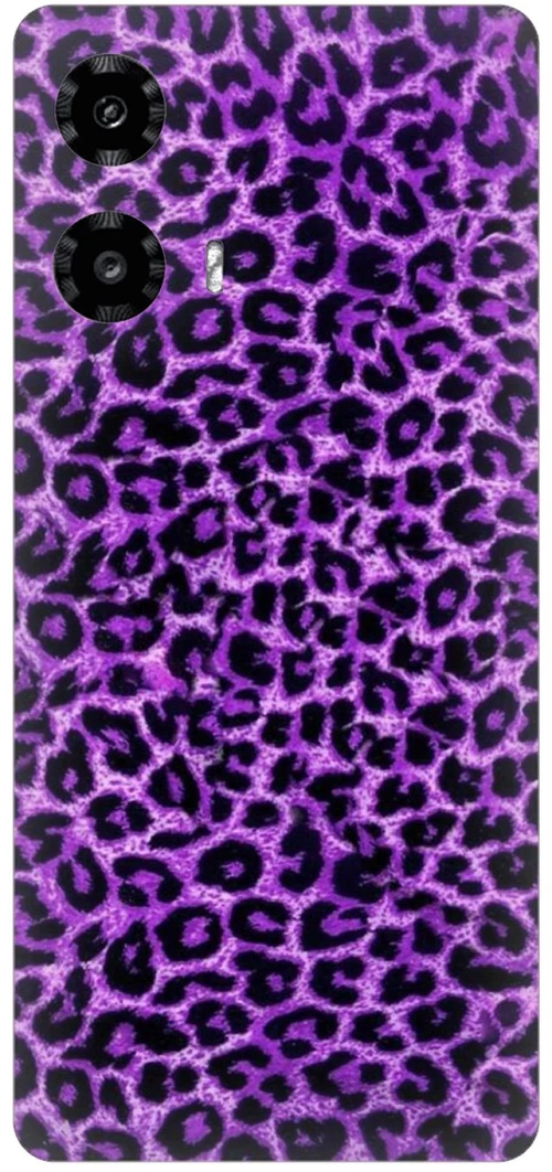 Animal Print Leopard Purple Silicone Case θήκη για Motorola Moto G24 4G
