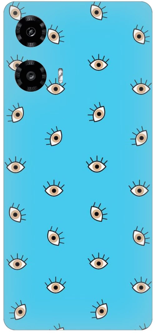 Eyes in Blue Silicone Case θήκη για Motorola Moto G24 4G