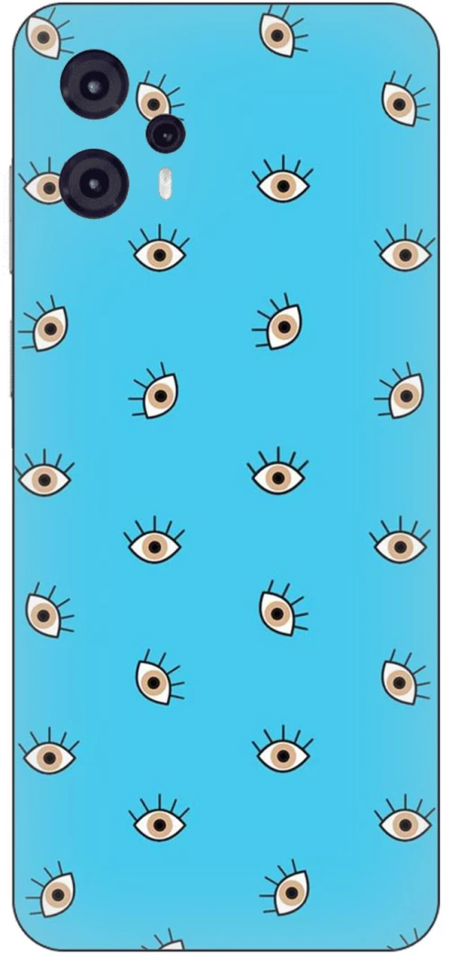 Eyes in Blue Silicone Case θήκη για Motorola Moto G23 4G