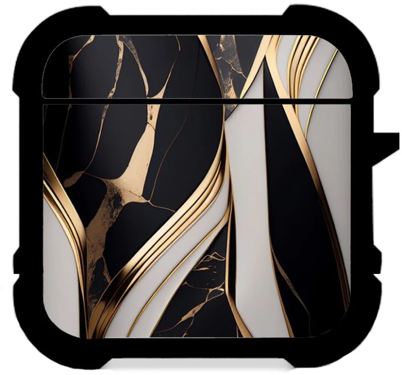 Marble Black-White Custom Case Airpods 1 & 2