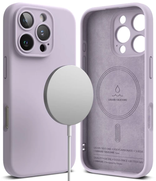 RINGKE SILICONE MAGNETIC MAGSAFE ΘΗΚΗ ΓΙΑ IPHONE 16 PRO MAX PURPLE