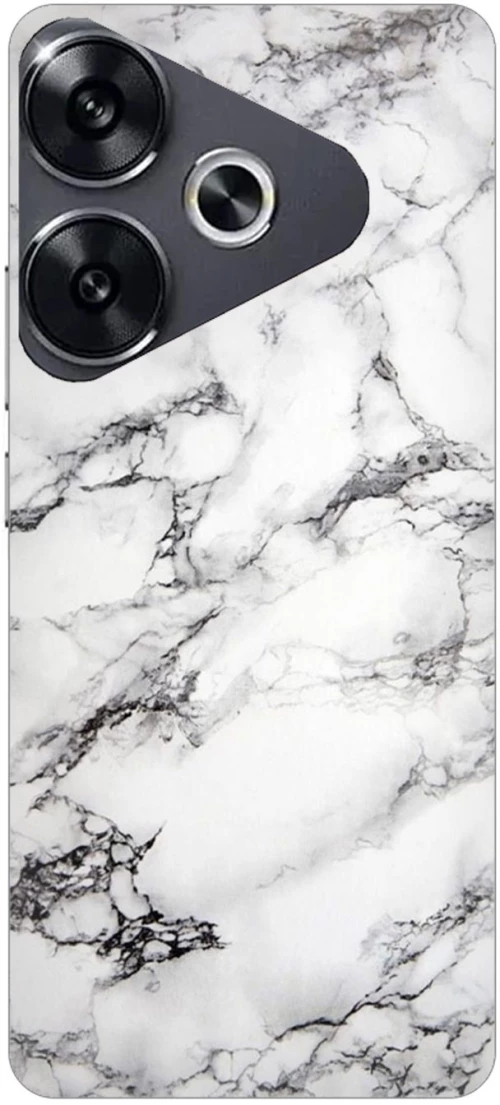 Marble White Silicone Case θήκη για Xiaomi Poco F6 5G