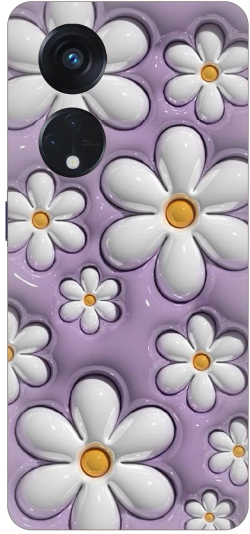 Flowers in Purple Silicone Case θήκη για OPPO A78 5G