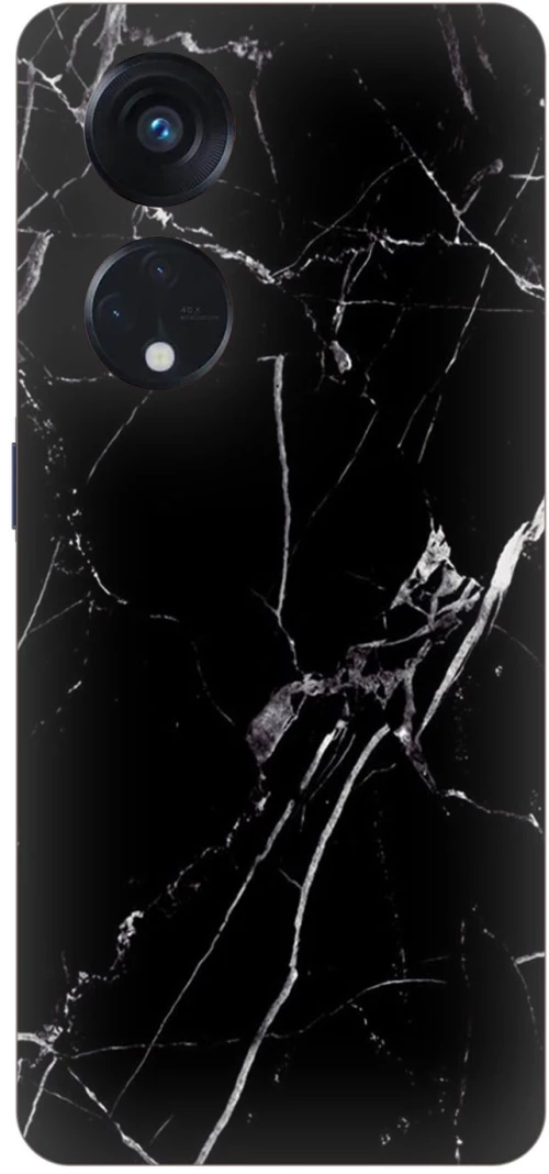 Marble Black Silicone Case θήκη για OPPO A78 5G