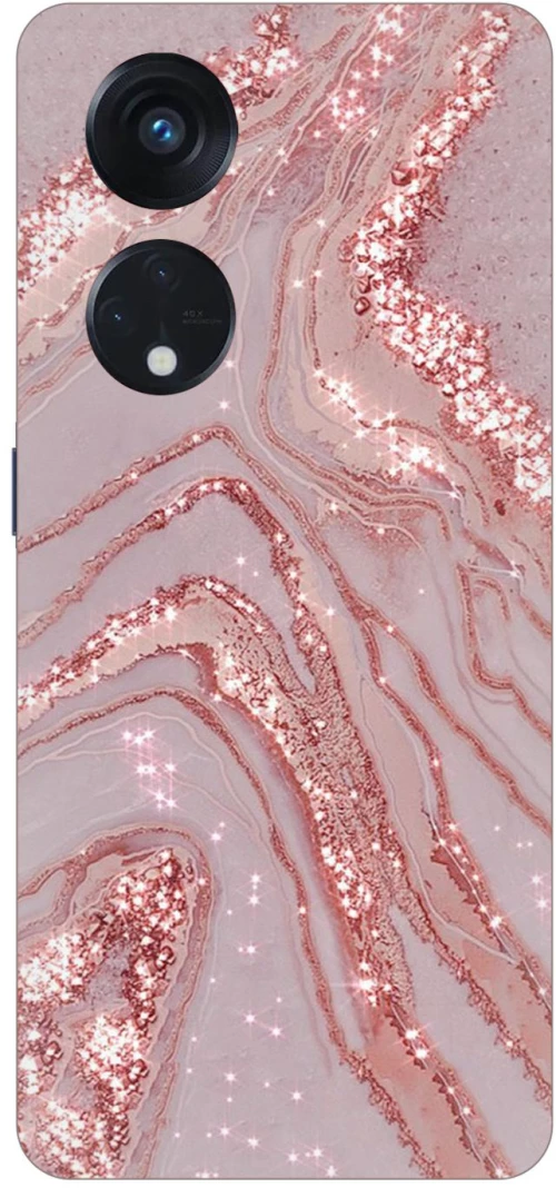 Marble Pink Silicone Case θήκη για OPPO A38 4G