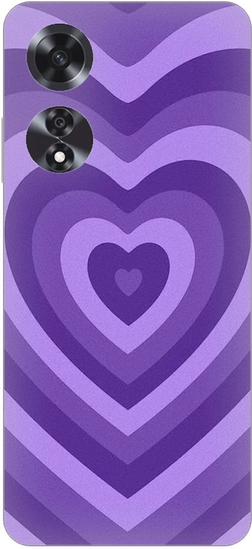 Purple Hearts Silicone Case θήκη για OPPO A60 4G
