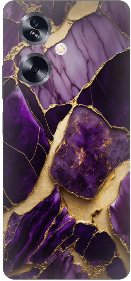 Marble Black-Purple Silicone Case θήκη για OPPO A79 5G