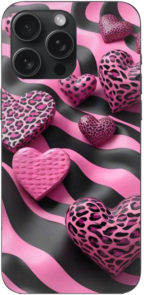 Leopard Hearts Θήκη για iPhone 16 Pro