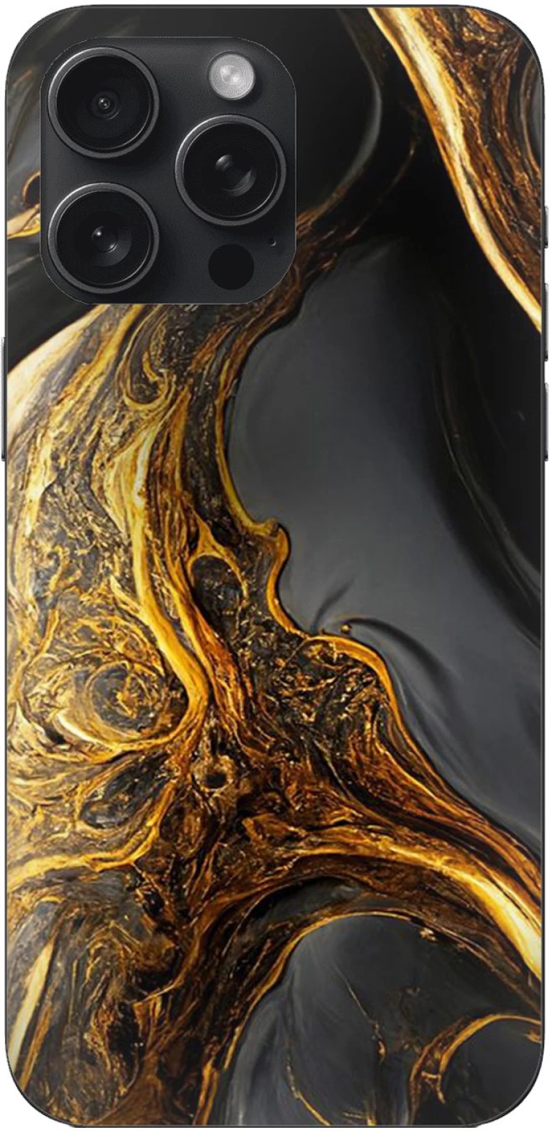 Marble Black-Gold Θήκη για iPhone 16 Pro