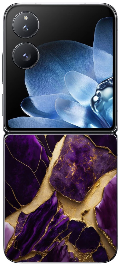 Marble Black-Purple Θήκη για Xiaomi Mix Flip 5G