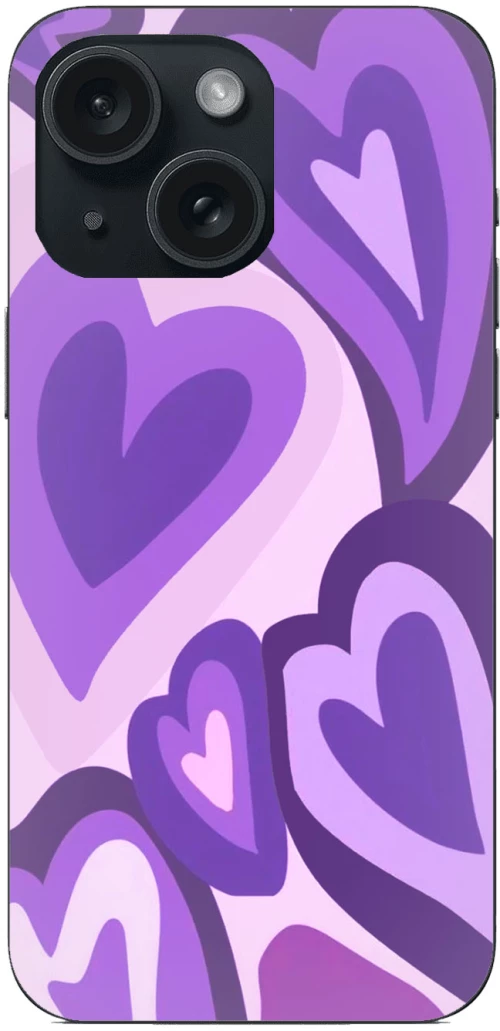 Purple Hearts Θήκη για iPhone 13 Mini