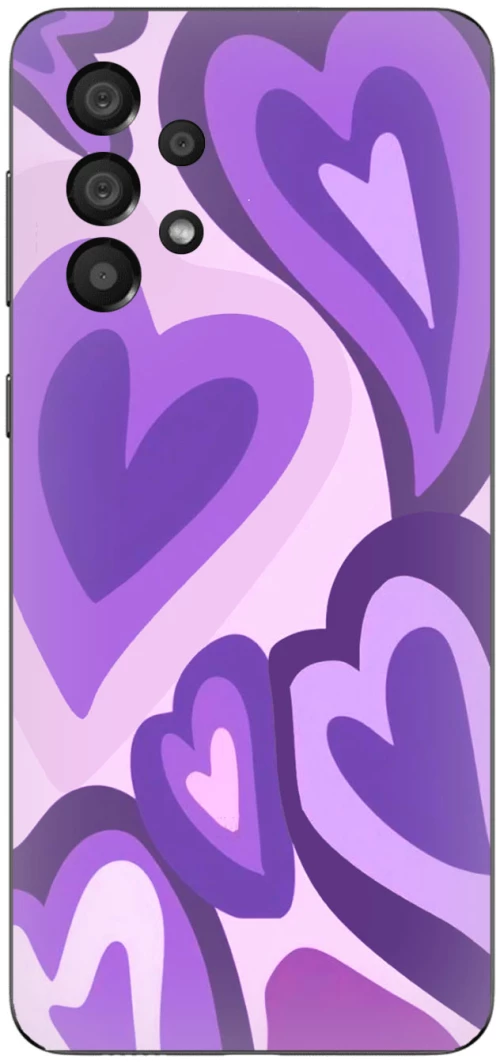Purple Hearts Θήκη για Samsung Galaxy A52s / A52 5G / A52 4G