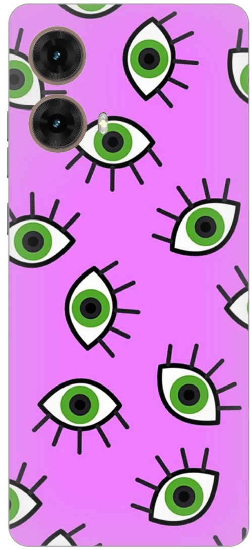 Eyes in Purple Silicone Case Θήκη για Motorola Moto G85 5G