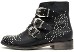 ONCE LEATHER ANKLE BOOTS WOMEN ONCE ΜΑΥΡΟ (NC-IRIS-L)