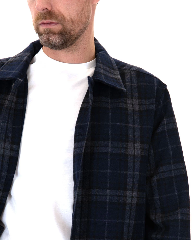 GABBA REBEL BLAUT OVERSHIRT MEN GABBA ΓΚΡΙ- ΜΠΛΕ (10747-0009)