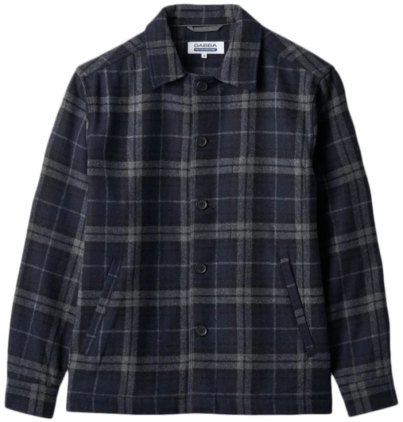GABBA REBEL BLAUT OVERSHIRT MEN GABBA ΓΚΡΙ- ΜΠΛΕ (10747-0009)