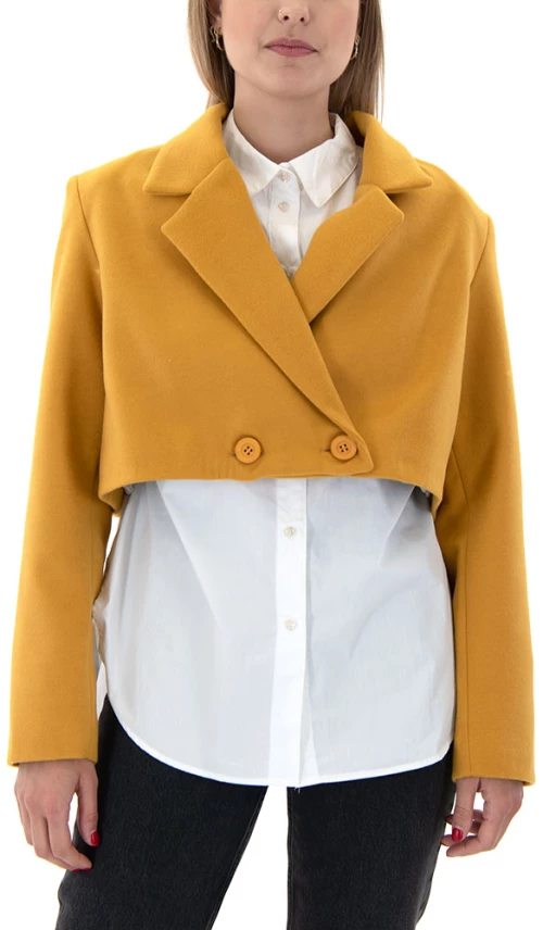 MOUTAKI CROP BLAZER WOMEN MOUTAKI ΚΟΚΚΙΝΟ (22.06.129-OCHRA)