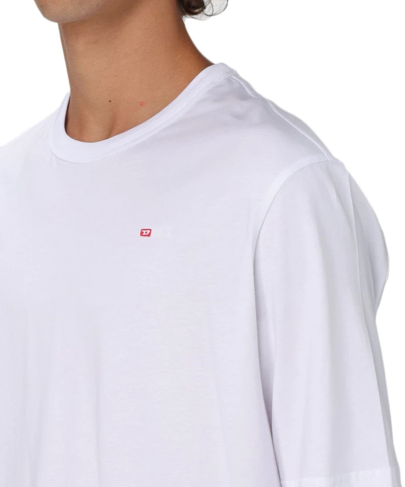 DIESEL T-ADJUST-MICRODIV T-SHIRT MEN DIESEL ΛΕΥΚΟ (A14931-0NIAX-100)