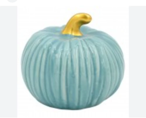 Κολοκύθα Διακοσμητική Κεραμική Φ10x8cm  Πετρόλ