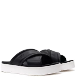 UGG ZAYNE CROSSBAND FLATFORM SANDALS WOMEN UGG ΜΑΥΡΟ (1128635-BLLE)