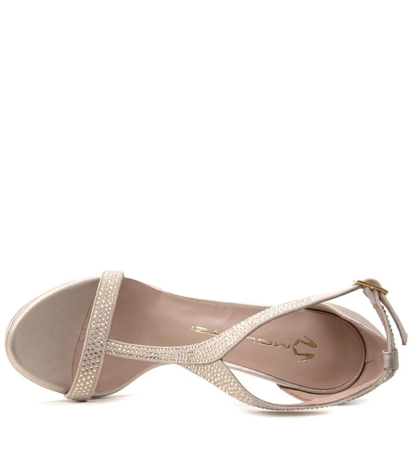 MOURTZI LEATHER HIGH HEEL SANDALS WOMEN MOURTZI BRONZE (MRTZ-10/1008B86-L)