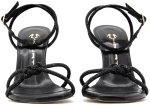 MOURTZI LEATHER HIGH HEEL SANDALS WOMEN MOURTZI ΜΑΥΡΟ (MRTZ-10/1008E20-BLACK-L)