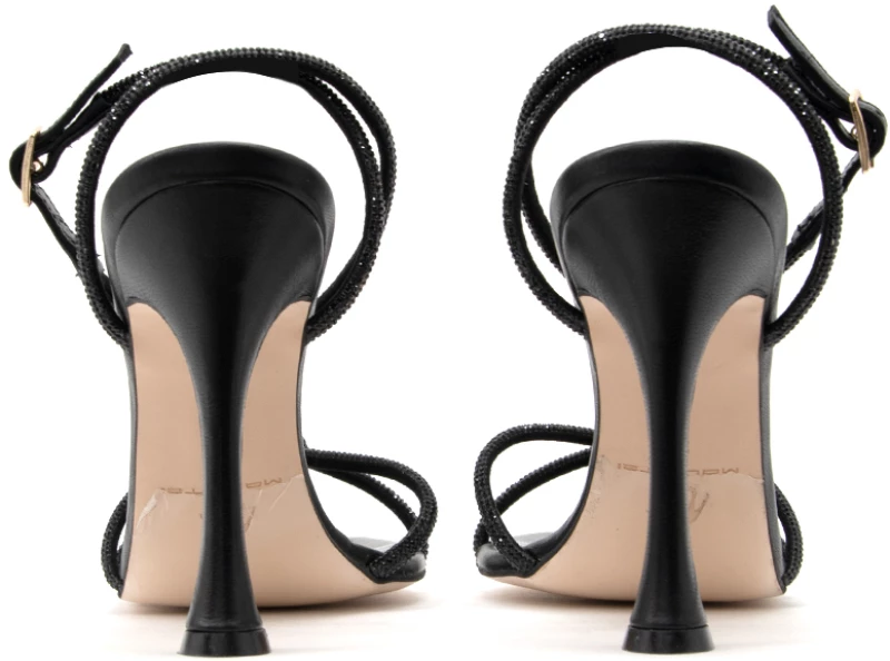 MOURTZI LEATHER HIGH HEEL SANDALS WOMEN MOURTZI ΜΑΥΡΟ (MRTZ-10/1008E20-BLACK-L)