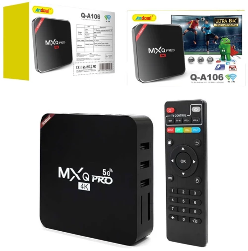 Andowl TV Box 4K UHD με WiFi USB 2.0 2GB RAM και 16GB Αποθηκευτικό Χώρο με Λειτουργικό Android 10.0 Q-A106