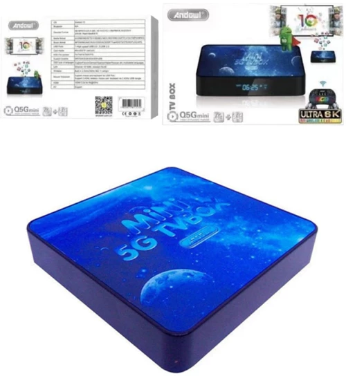 Andowl TV Box Mini 4K UHD με WiFi USB 2.0 / USB 3.0 4GB RAM και 64GB Αποθηκευτικό Χώρο με Λειτουργικό Android 10.0 Q5G - TV Box Mini