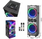 Φορητό ηχείο με 2 μικρόφωνα 12"*2 P.M.P.O. 30000W MT-1287 - Portable stage performance bluetooth trolley speaker
