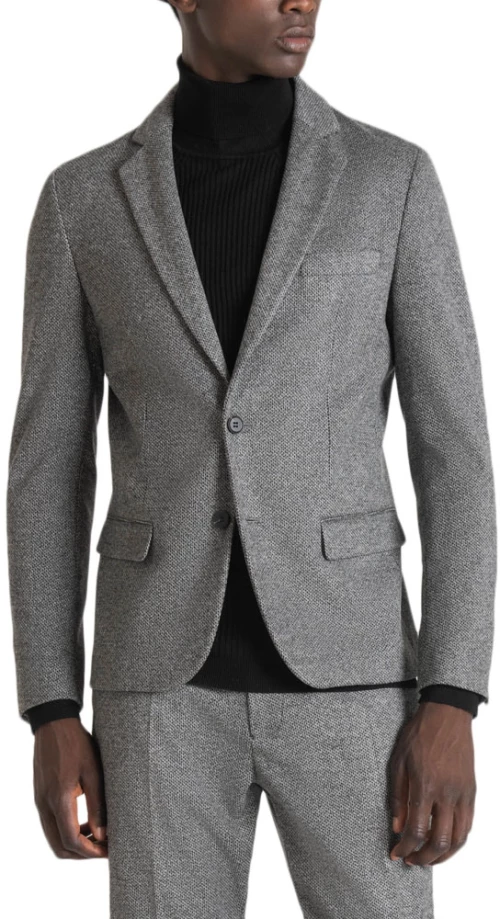 ANTONY MORATO ASHE SUPER SLIM FIT BLAZER MEN ANTONY MORATO ΓΚΡΙ- ΛΕΥΚΟ- ΜΑΥΡΟ (MMJS00035-FA140259-9013)