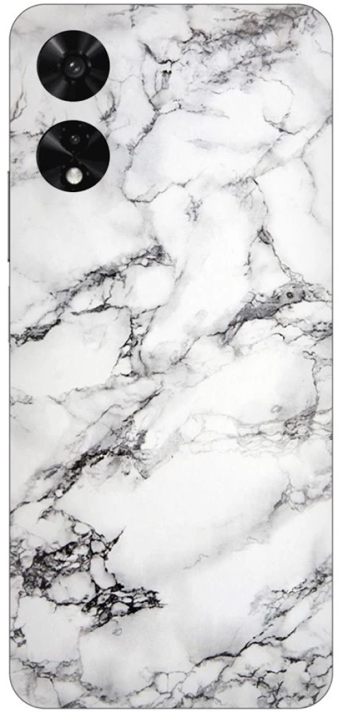 White Marble   Silicone Case θήκη για TCL 50 SE