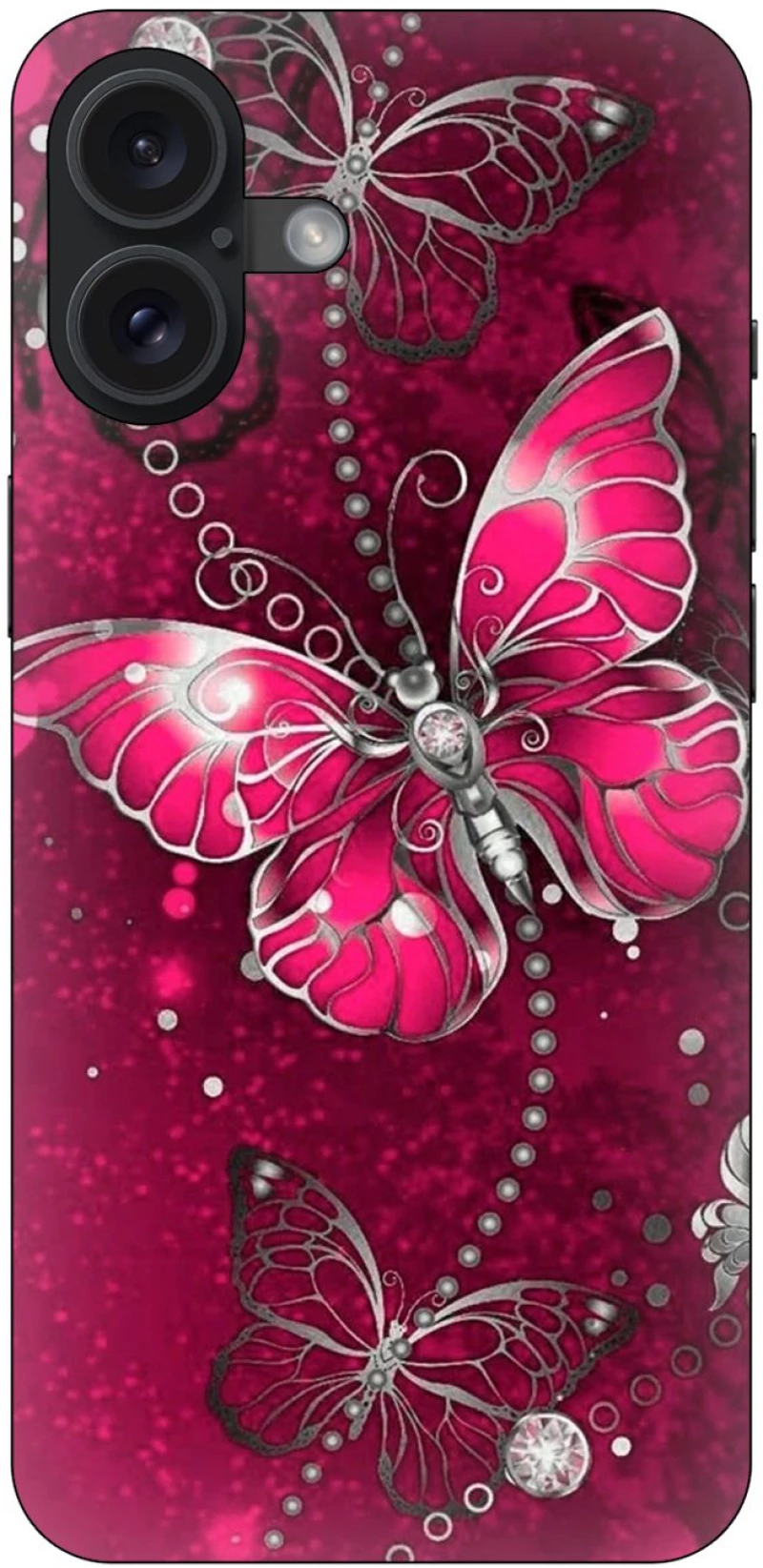 Butterfly Fuchsia Θήκη για iPhone 16