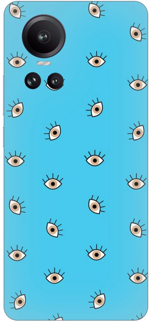 Eyes in Blue  Silicone Case θήκη για OPPO Reno10 5G