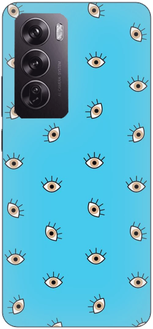 Eyes in Blue  Silicone Case θήκη για OPPO Reno12 Pro 5G
