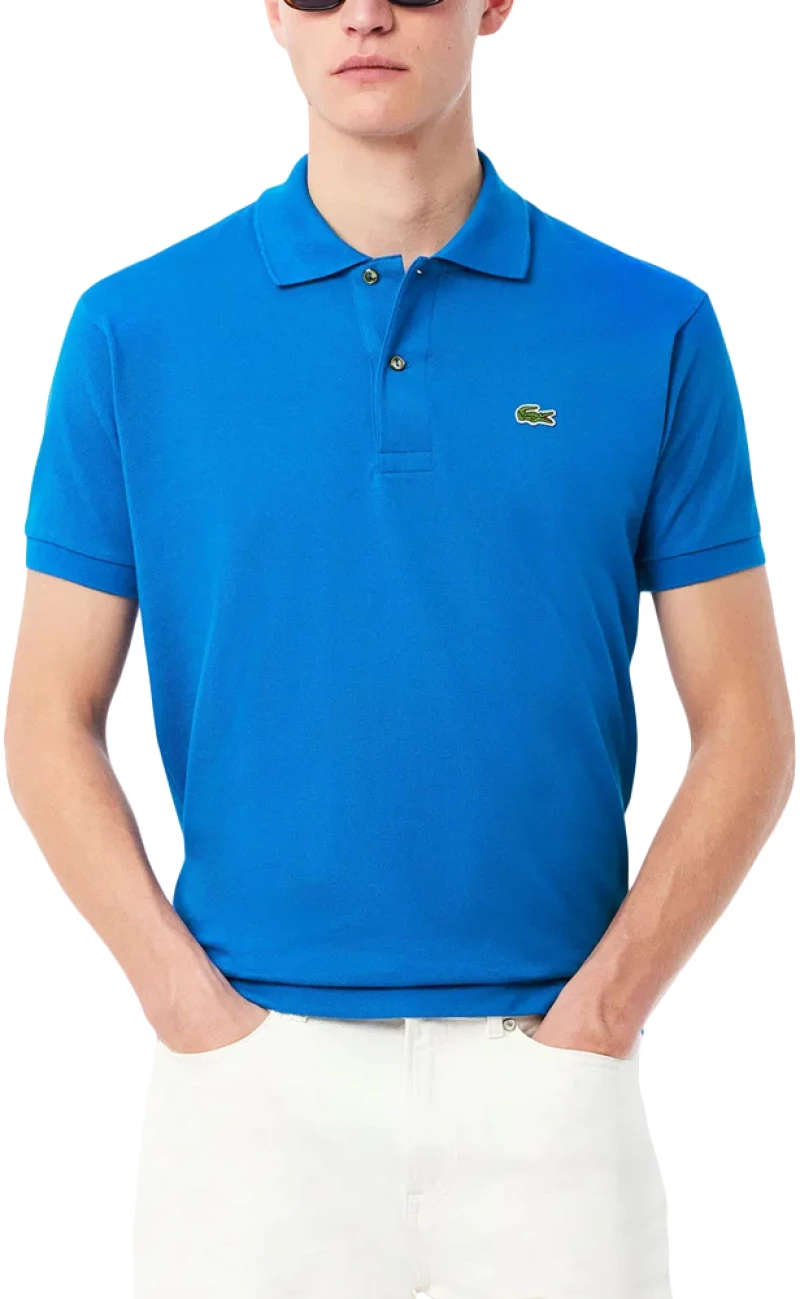 LACOSTE ORIGINAL REGULAR FIT POLO T-SHIRT MEN LACOSTE ΜΠΛΕ (L1212-3D3)