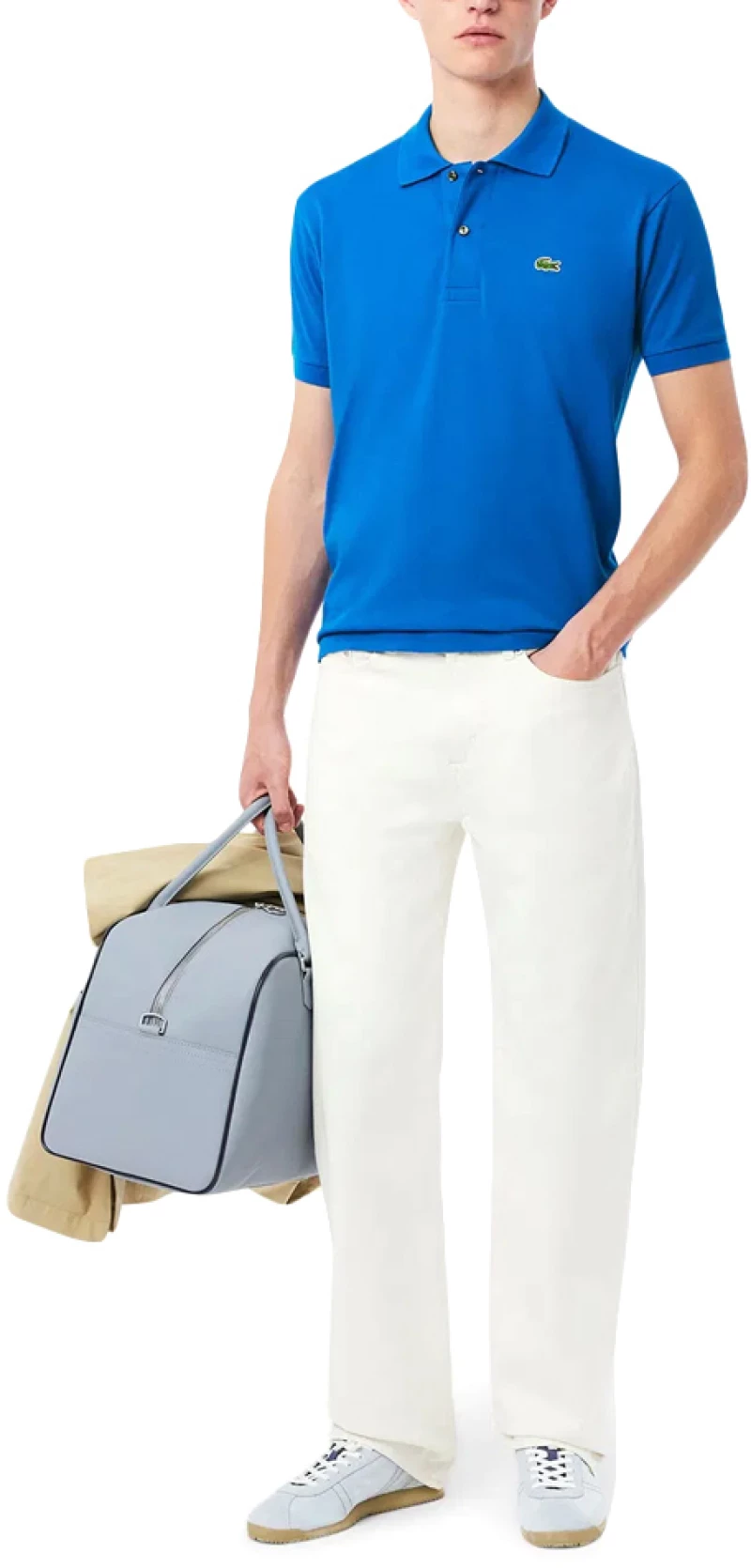 LACOSTE ORIGINAL REGULAR FIT POLO T-SHIRT MEN LACOSTE ΜΠΛΕ (L1212-3D3)