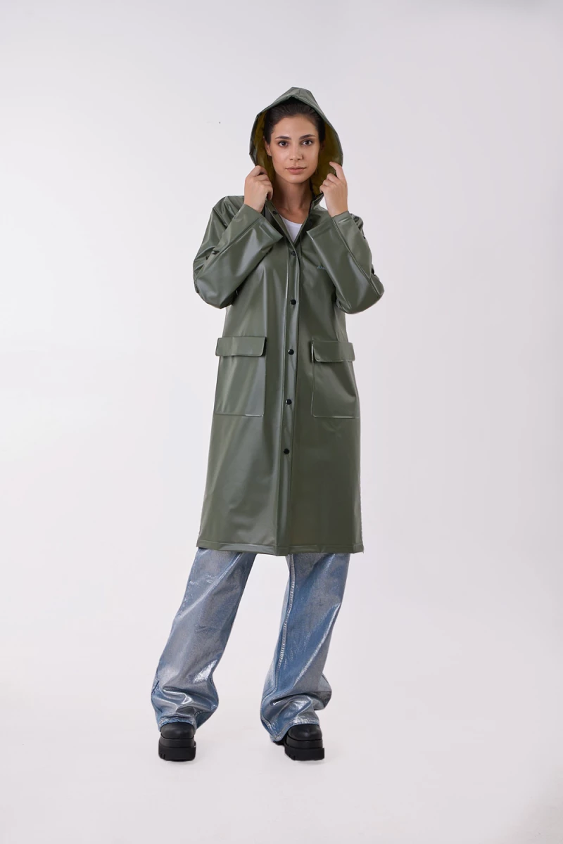 Anorak Αδιάβροχη Καπαρντίνα Γυναικεία Walker® x-long- Λαδί