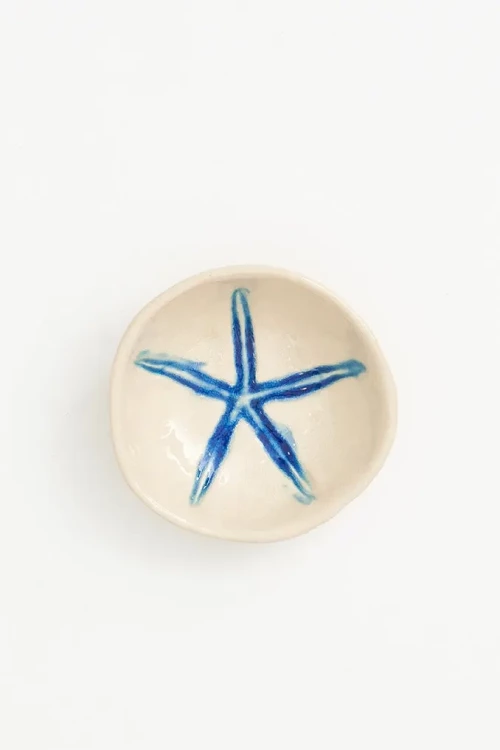 Πιάτο Κεραμικό Μπλέ Αστερίας 12,5cm