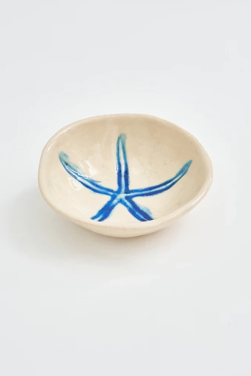 Πιάτο Κεραμικό Μπλέ Αστερίας 12,5cm