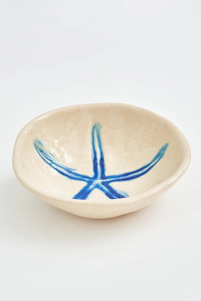 Πιάτο Κεραμικό Μπλέ Αστερίας 12,5cm